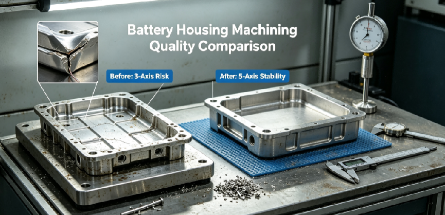 5 Axis CNC Machining Center for EV Battery Housing: Solve Thin-Wall Deformation & Deep Cavity Issues