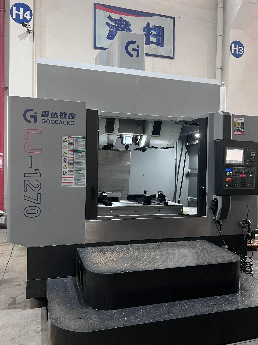 Vertical CNC machining center used for spindle warm-up and thermal stability