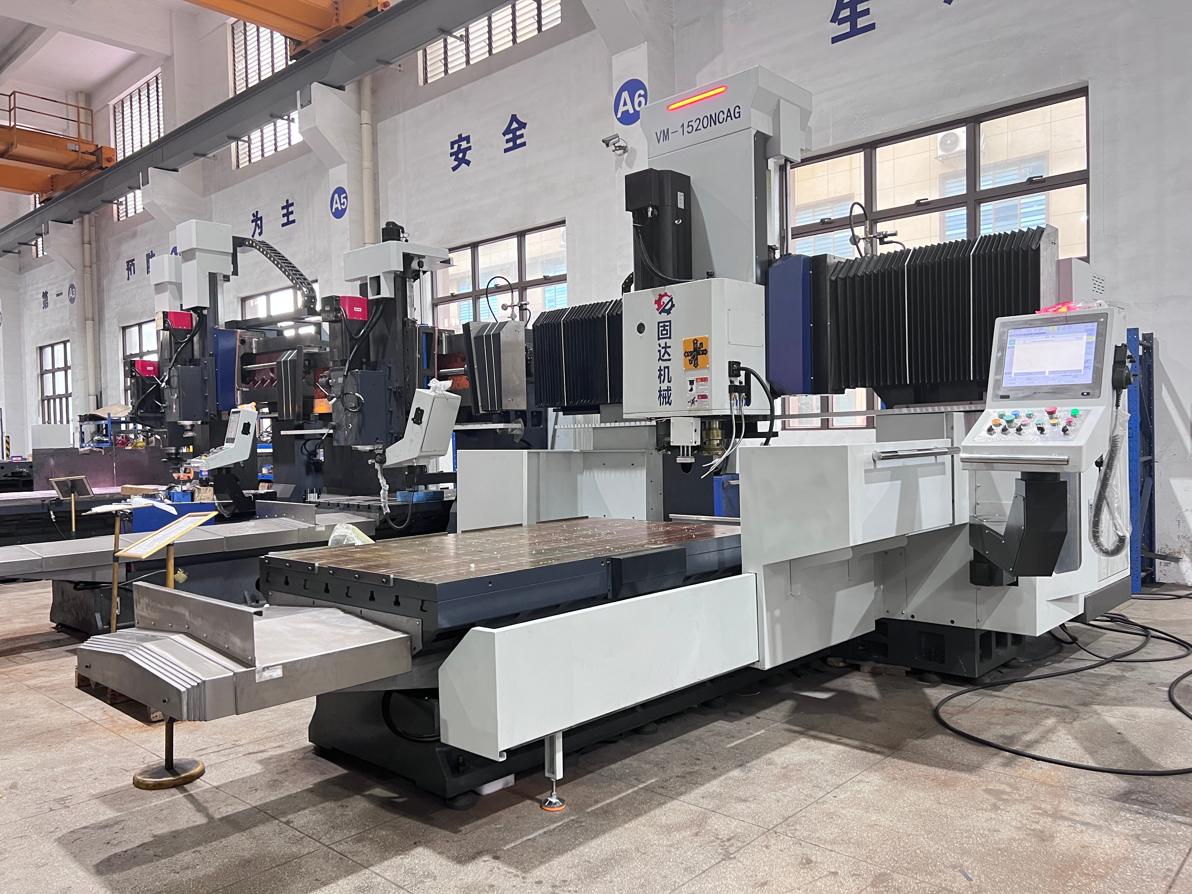 CNC gantry milling machine for large steel plate machining