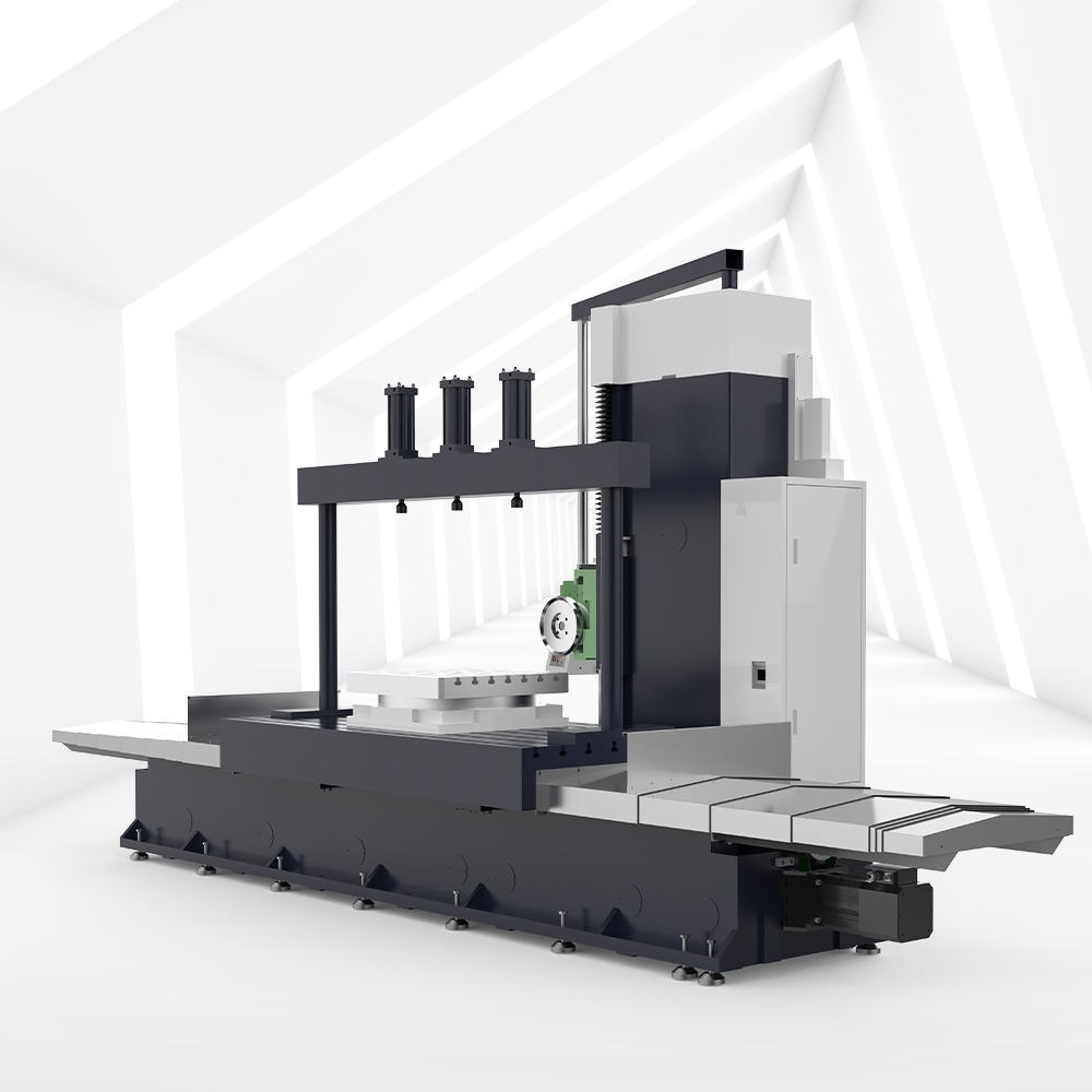 Horizontal face milling machine for moving-column and fixed-column comparison