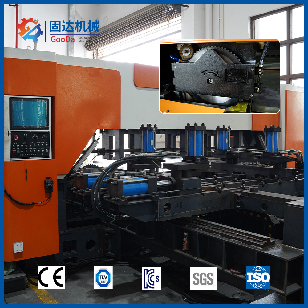 CNC circular saw machine and saw blade cutting system